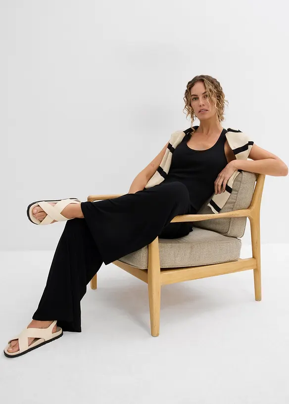 Trikotbukse i lett viskose, bonprix