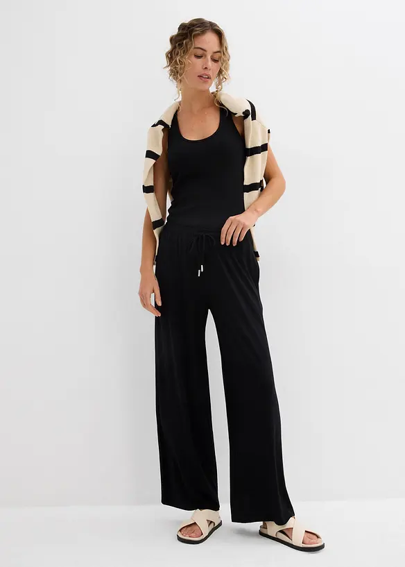 Trikotbukse i lett viskose, bonprix