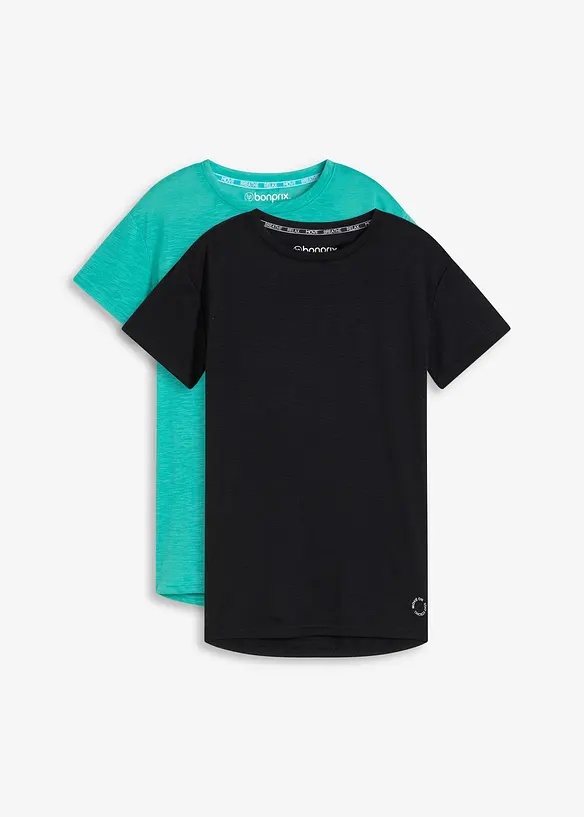 Trenings-T-skjorte, hurtigtørkende (2-pack), bonprix