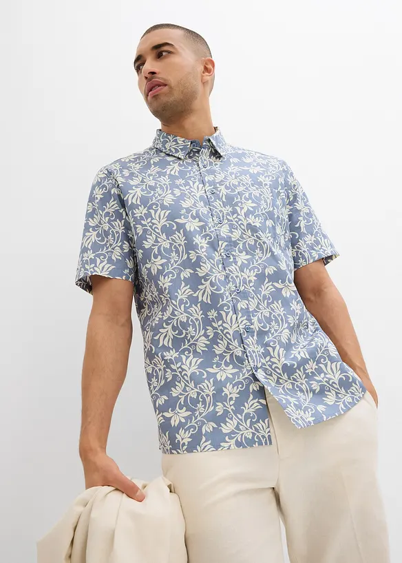 Kortermet skjorte i &oslash;kologisk bomull, bonprix