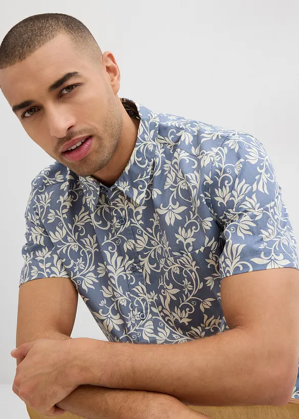 Kortermet skjorte i &oslash;kologisk bomull, bonprix