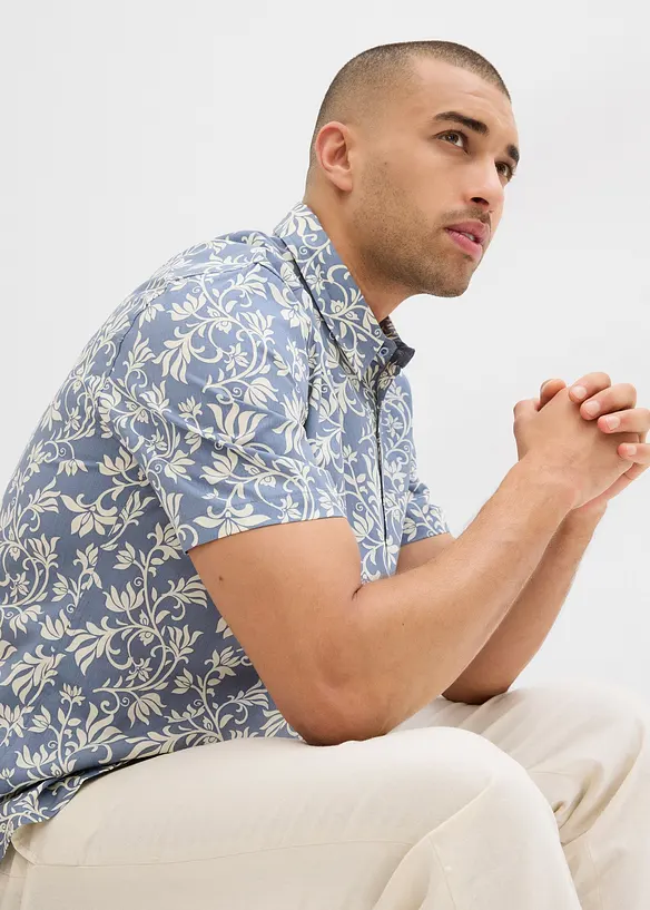 Kortermet skjorte i &oslash;kologisk bomull, bonprix