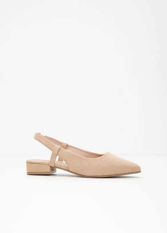 Slingbacks med flate h&aelig;ler, bonprix