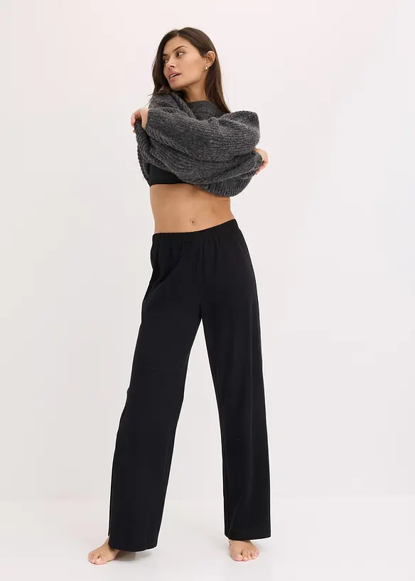 Loungewear-bukse med splitt i siden, bonprix
