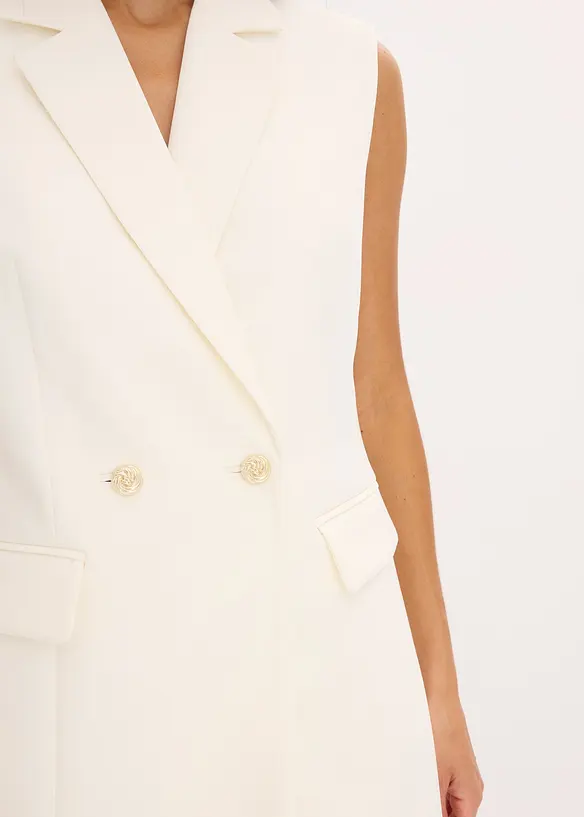 Lang vest i blazer-look, bonprix