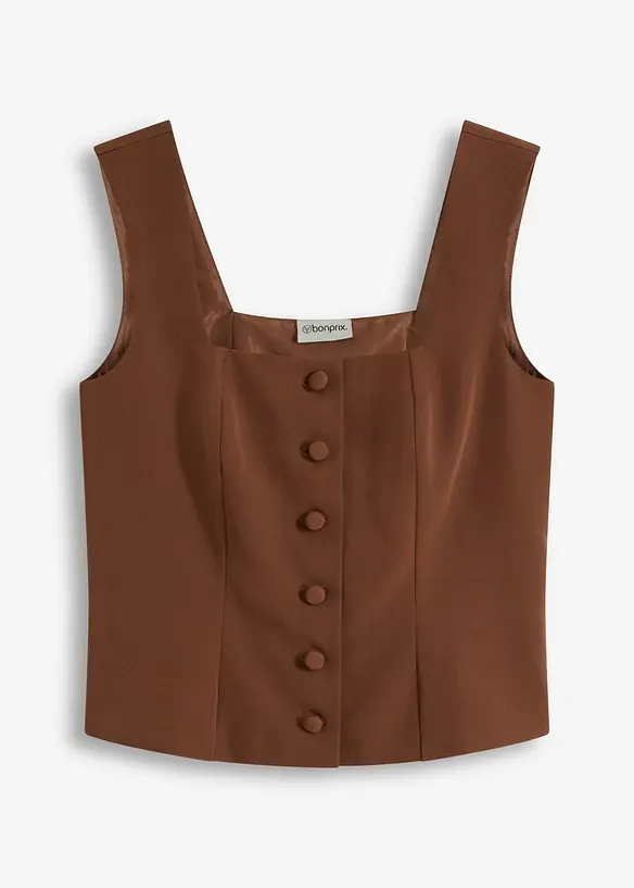 Blusetopp med knapper, bonprix
