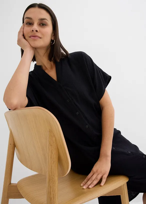 Skjortekjole i ren bomull, bonprix