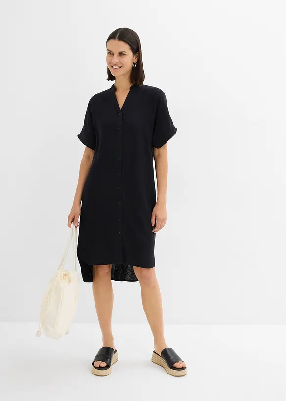 Skjortekjole i ren bomull, bonprix