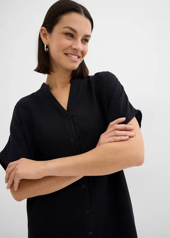 Skjortekjole i ren bomull, bonprix