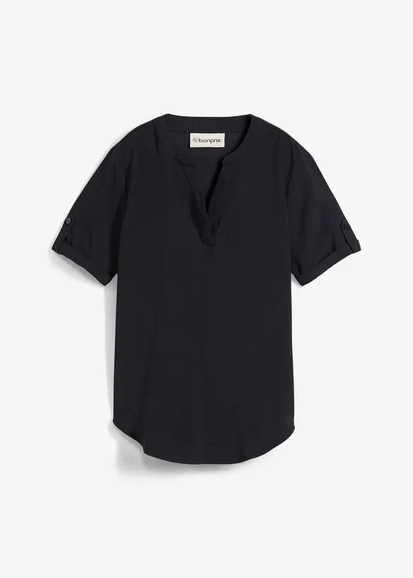Kortermet bluse i fast viskosemiks, bonprix