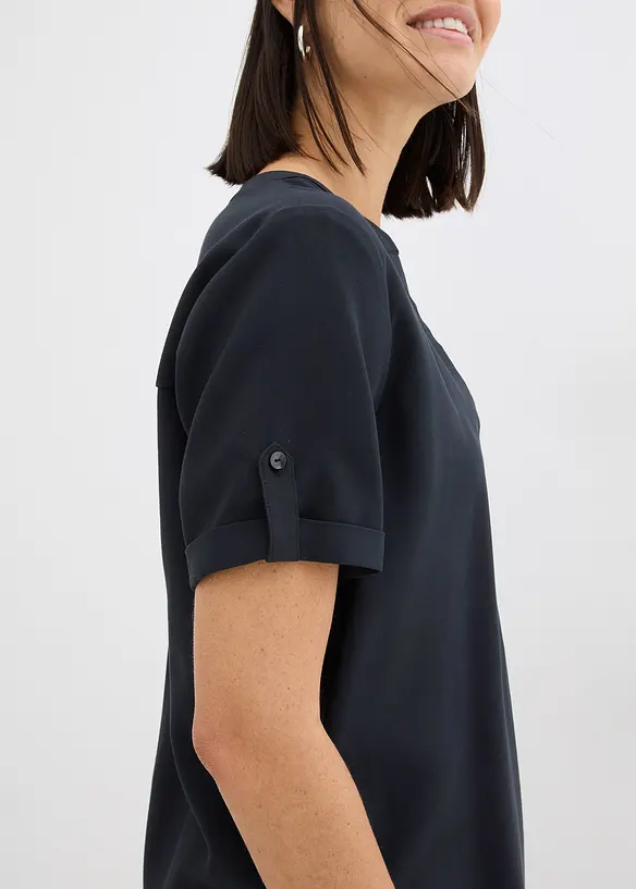 Kortermet bluse i fast viskosemiks, bonprix