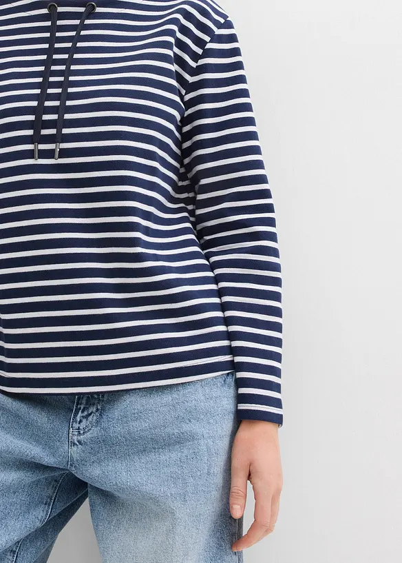 Sweatshirt i strukturmateriale, bonprix
