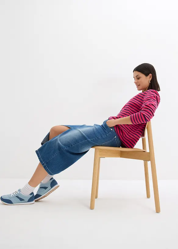 Sweatshirt i strukturmateriale, bonprix