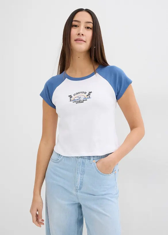 T-skjorte med raglanermer, bonprix