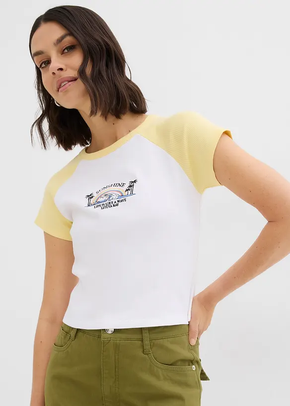 T-skjorte med raglanermer, bonprix