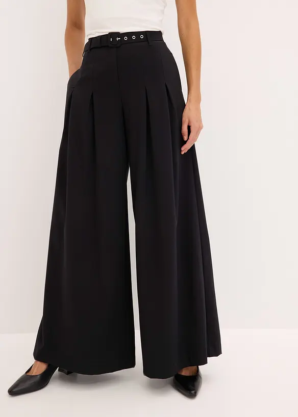 Bukse med legg og belte (2-delt sett), bonprix