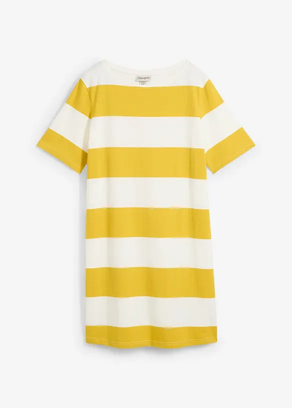 Kjole i &oslash;kologisk bomull og boxy modell, bonprix