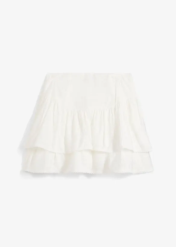 Miniskjørt med volanger, bonprix