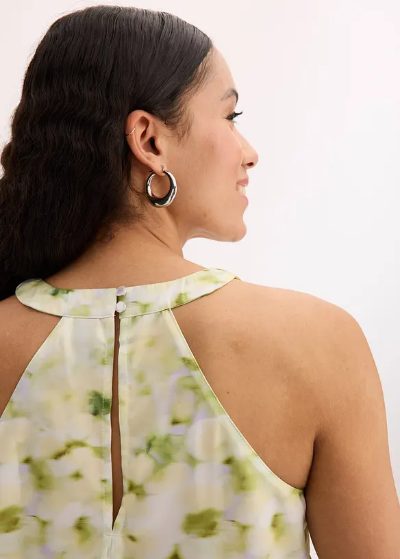 Blusetopp i sateng look, bonprix