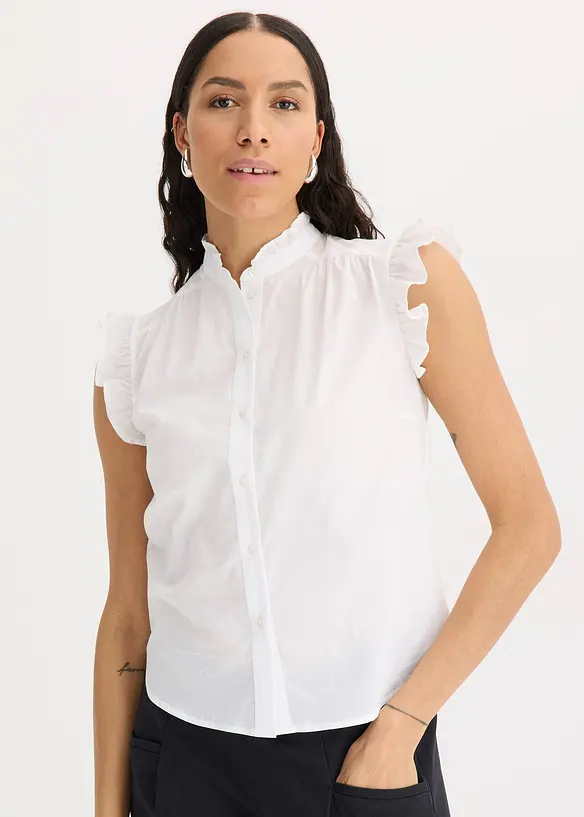 Lett, ermeløs bluse, bonprix