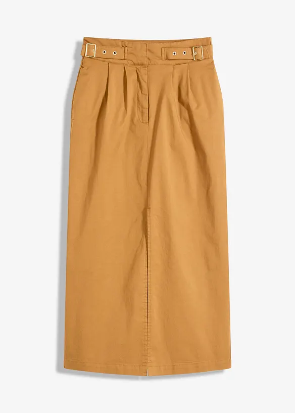 Langt skjørt med splitt, bonprix