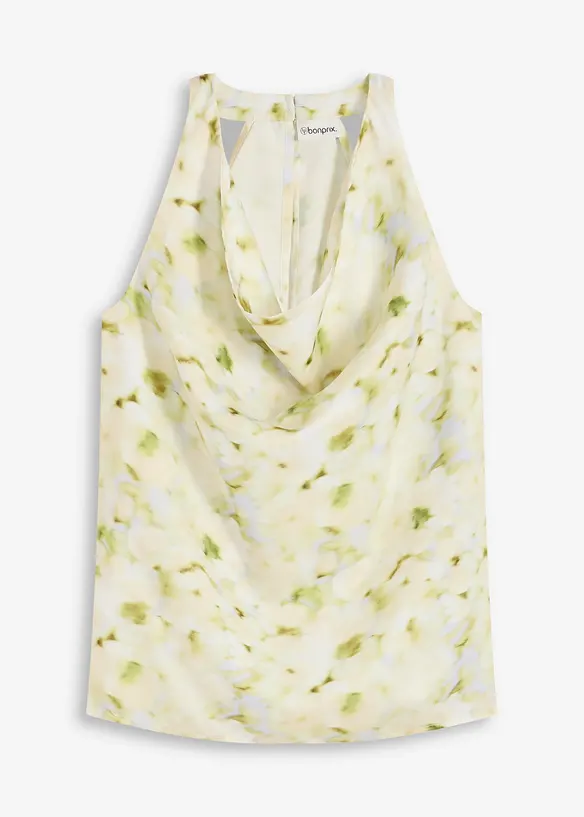 Blusetopp i sateng look, bonprix