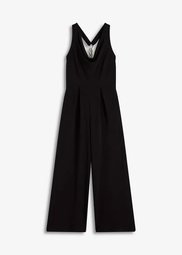 Jumpsuit med drapert utringning, bonprix