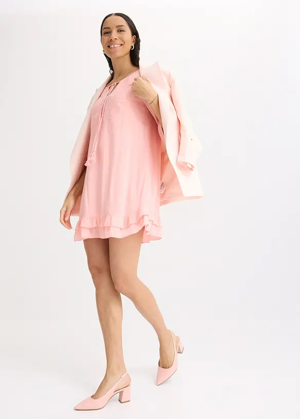Kjole i boho look med broderi, bonprix
