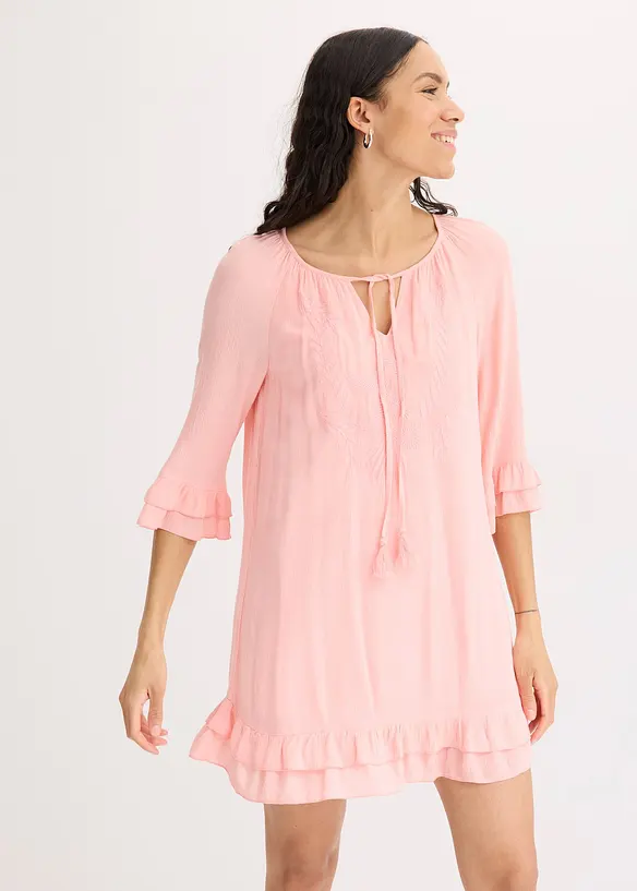 Kjole i boho look med broderi, bonprix