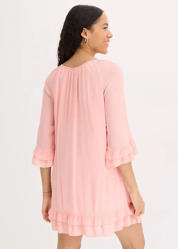 Kjole i boho look med broderi, bonprix