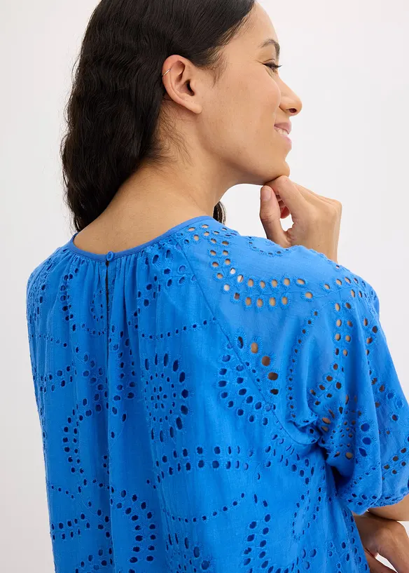 Kjole med hullbroderi, bonprix