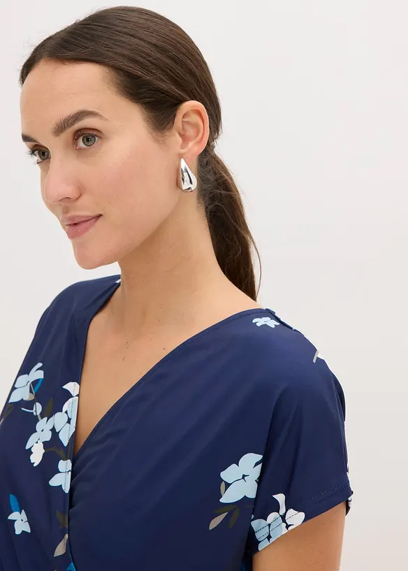Jerseykjole i omslagsstil, bonprix