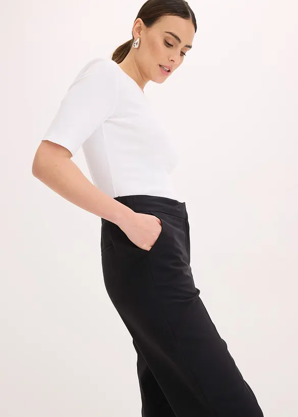 3/4-lang bukse i smal modell med splitt, bonprix