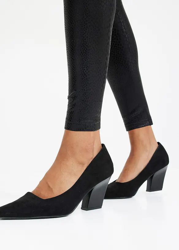 Skimrende leggings i imitert skinn, bonprix