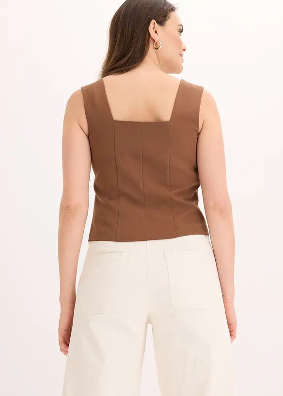 Blusetopp med knapper, bonprix