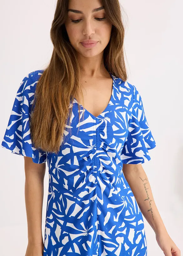 Jerseykjole med rynking, bonprix