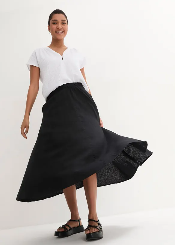 Midiskj&oslash;rt i linblanding, bonprix