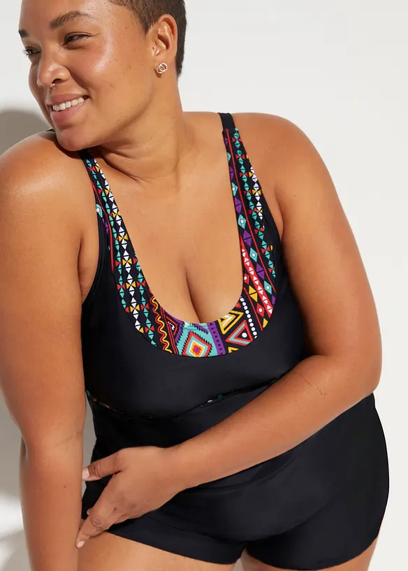 Lang tankini med badeshorts (2-delt sett), bonprix