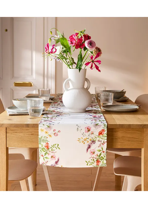 Bordl&oslash;per med blomsterm&oslash;nster, bonprix