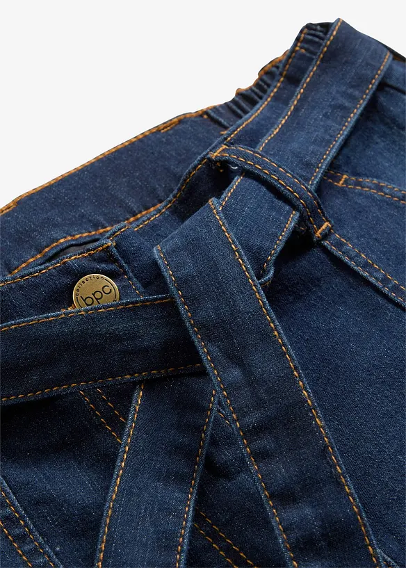 Wide Leg-jeans High Waist, komfortlinning cropped, bonprix