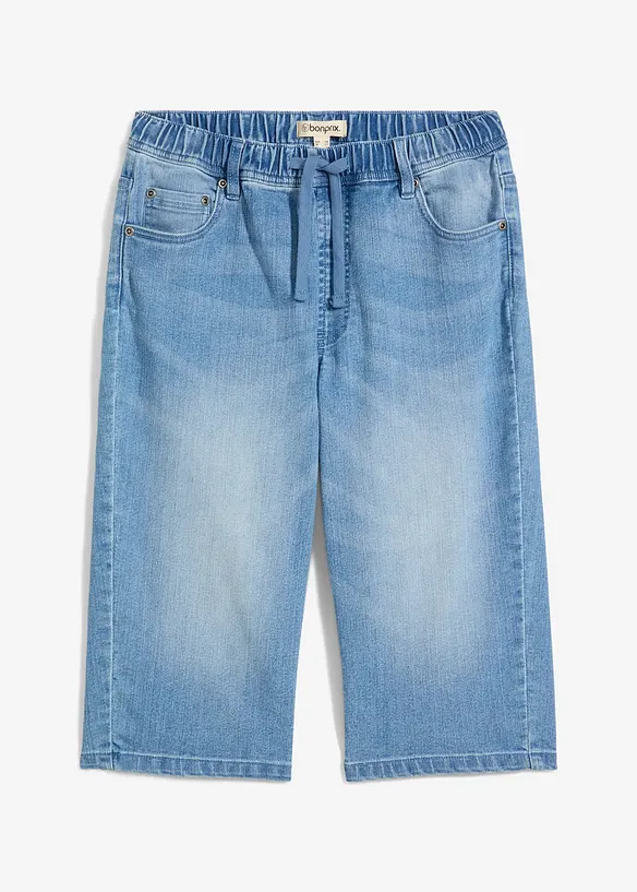 Slip on-jeansbermuda for barn, Slim Fit, bonprix
