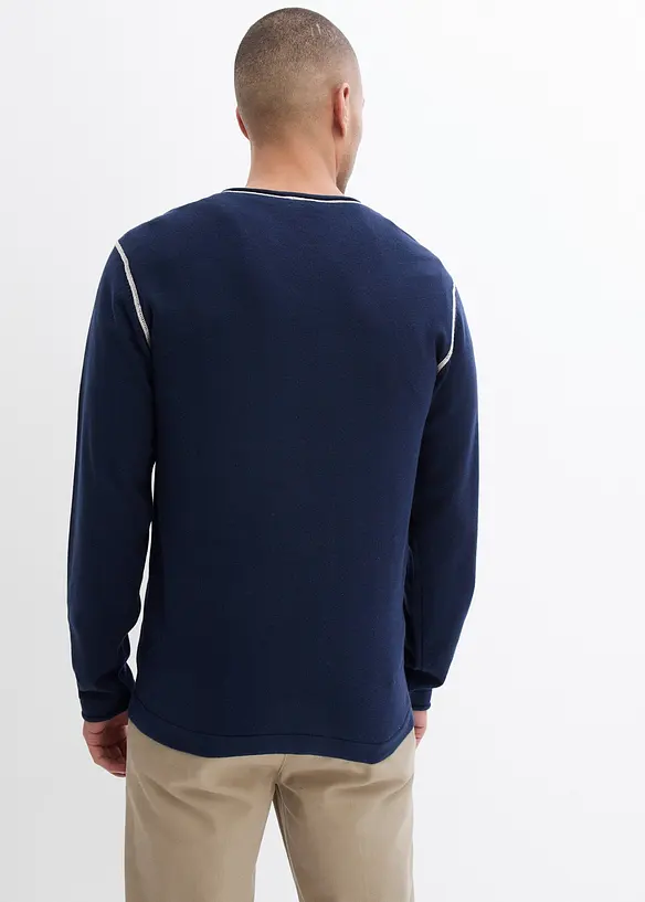 Finstrikket genser i 100% bomull, bonprix
