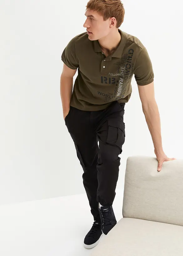 Loose Fit pull on-cargobukse, Straight, bonprix