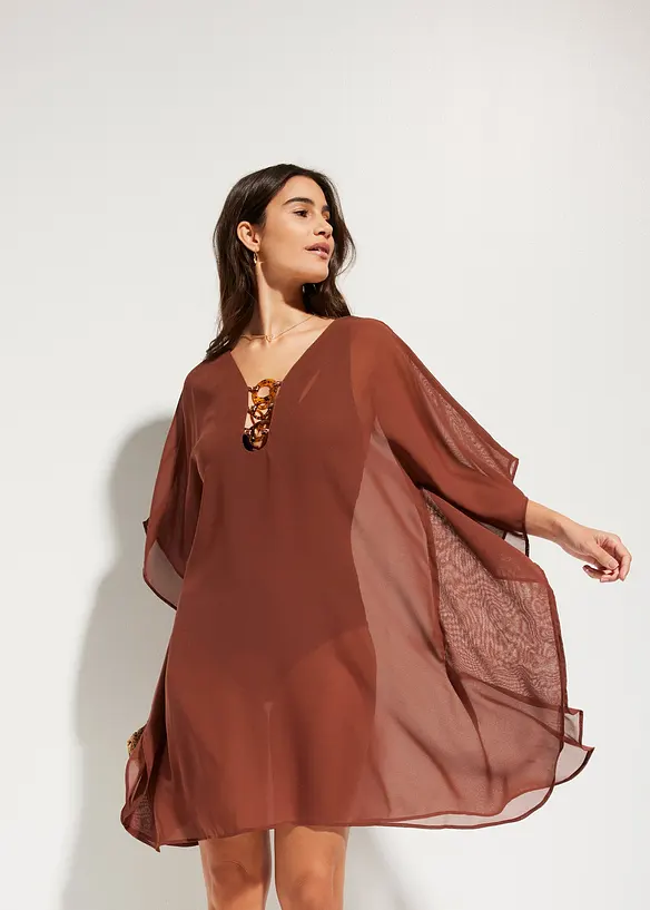 Strandtunika i lett chiffon, bonprix