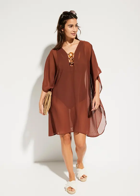 Strandtunika i lett chiffon, bonprix