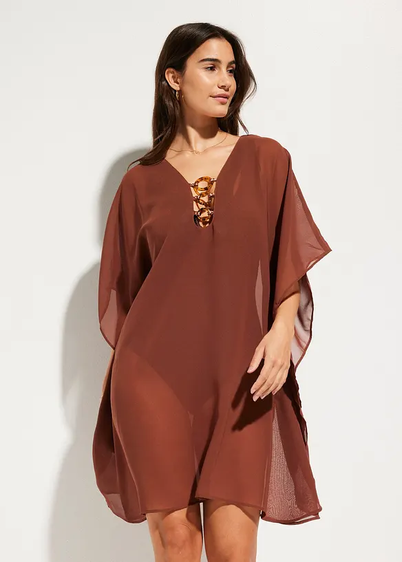 Strandtunika i lett chiffon, bonprix