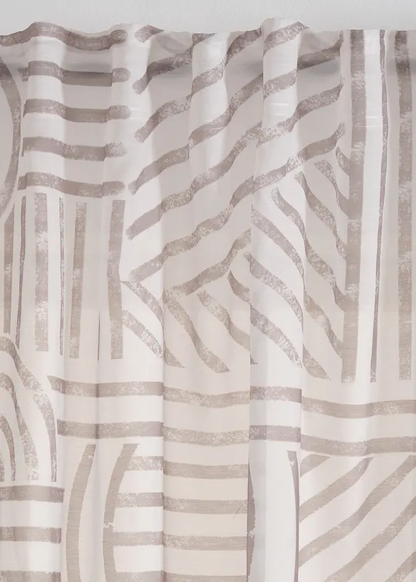 Gardin med grafisk trykk (1-pack), bonprix