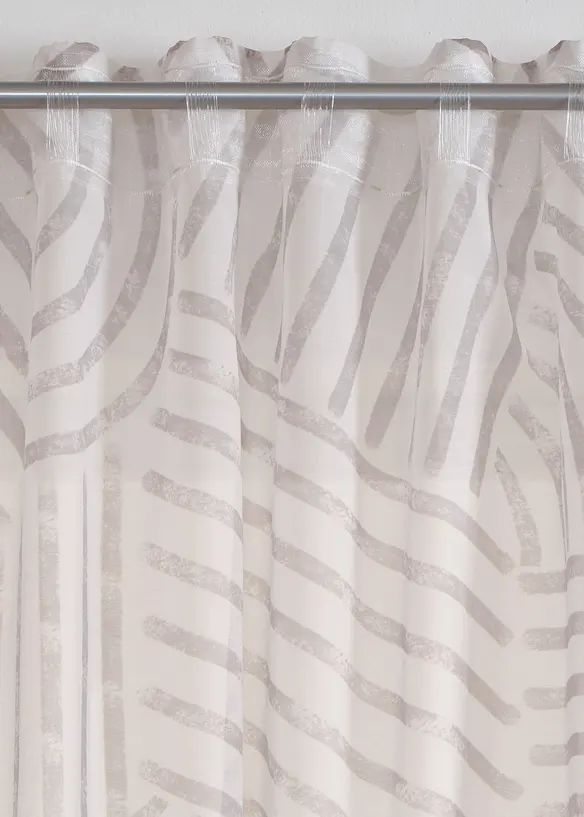 Gardin med grafisk trykk (1-pack), bonprix