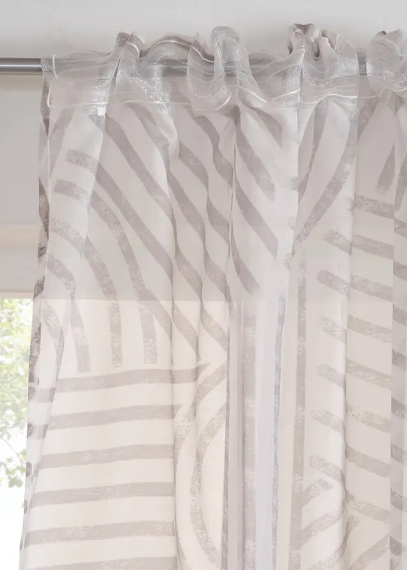 Gardin med grafisk trykk (1-pack), bonprix