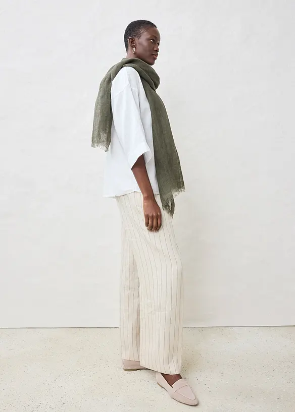 Oversized bluse i lin, bonprix